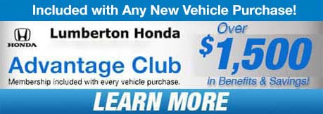 Advantage Club - Over $1500 in Savings at Lumberton Honda in Lumberton NC